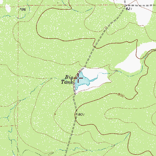 Topographic Map of Big Tank, TX