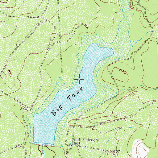 Topographic Map of Big Tank, TX