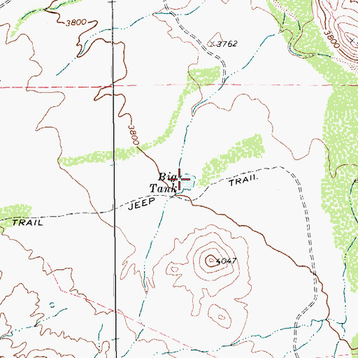 Topographic Map of Big Tank, TX