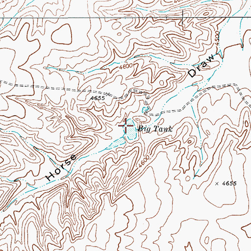 Topographic Map of Big Tank, TX