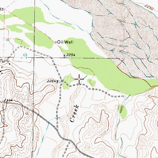 Topographic Map of Big Timber Creek, TX