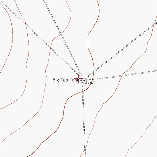 Topographic Map of Big Tub Tank, TX