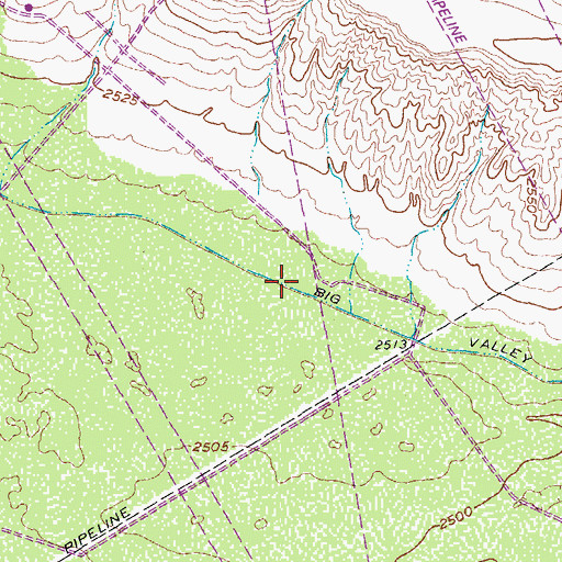 Topographic Map of Big Valley Canal, TX