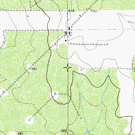 Topographic Map of Big Wells Oil Field, TX