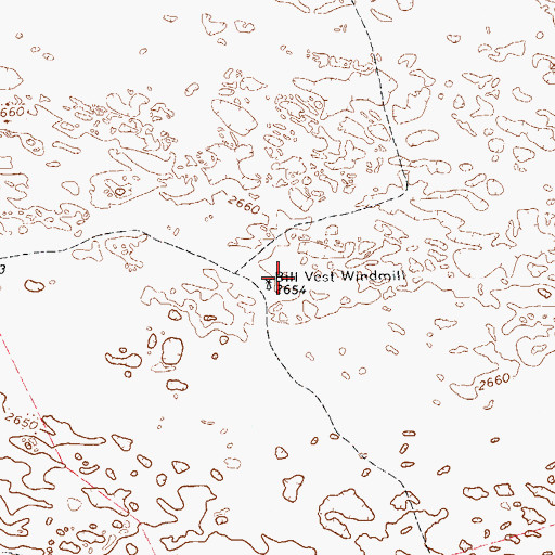 Topographic Map of Bill Vest Windmill, TX