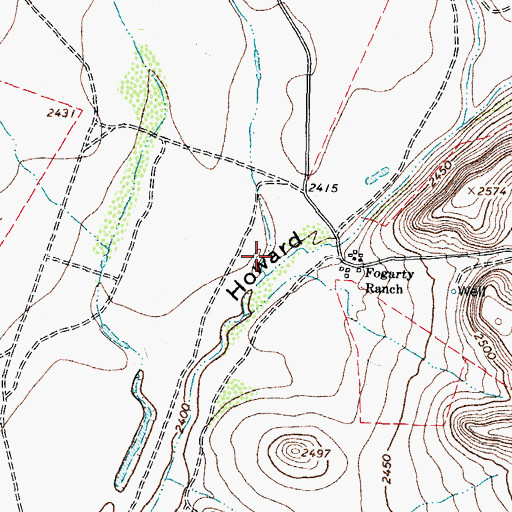 Topographic Map of Bill West Draw, TX