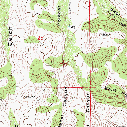 Topographic Map of West Polecat Canyon, AZ