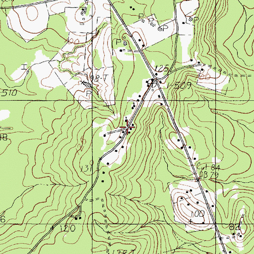 Topographic Map of Biloxi Church, TX