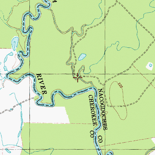 Topographic Map of Bingham Creek, TX