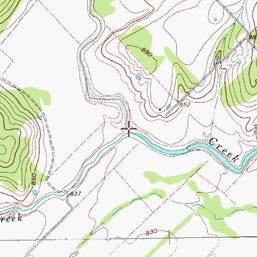 Topographic Map of Bingham Creek, TX