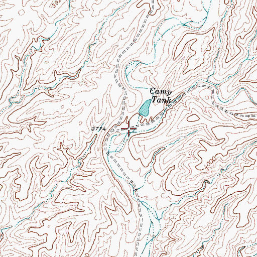 Topographic Map of Binocular Canyon, TX
