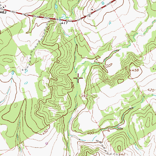 Topographic Map of Birch Creek, TX