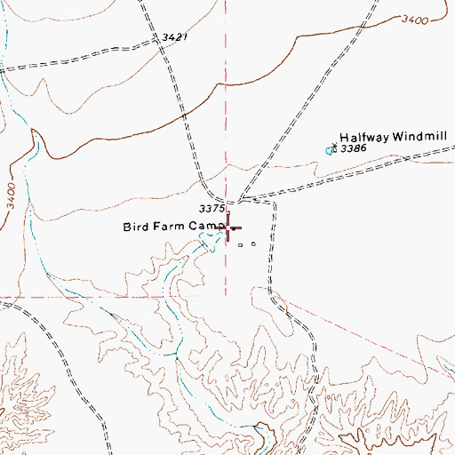 Topographic Map of Bird Farm Camp, TX
