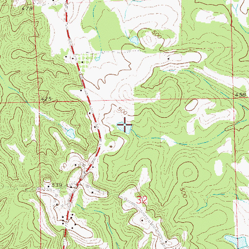 Topographic Map of Goodman Lake, AL