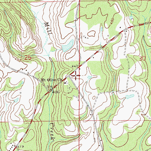 Topographic Map of Heads Store (historical), AL