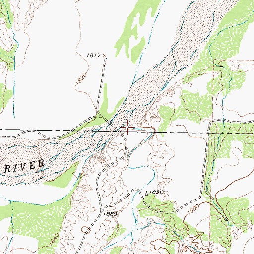 Topographic Map of Bitter Lake Creek, TX