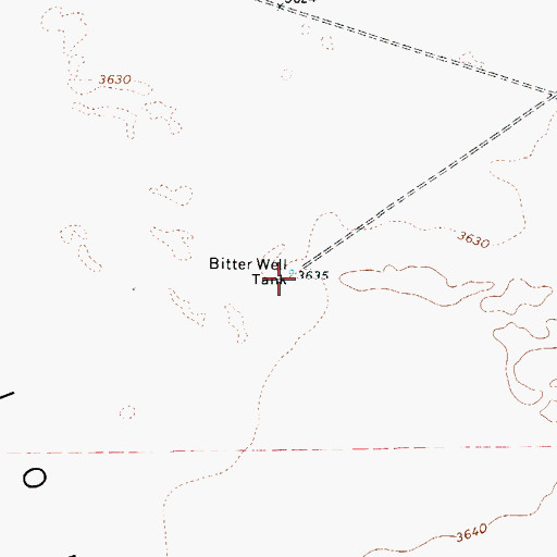 Topographic Map of Bitter Well Tank, TX