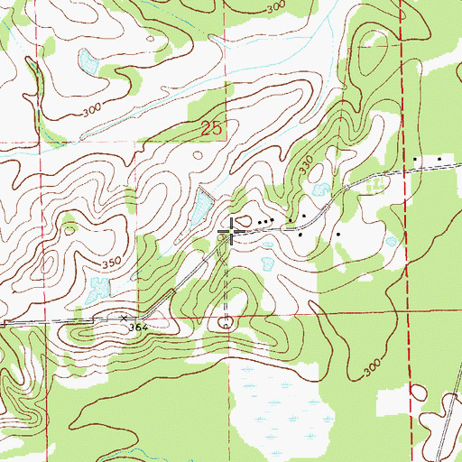 Topographic Map of Highlog (historical), AL