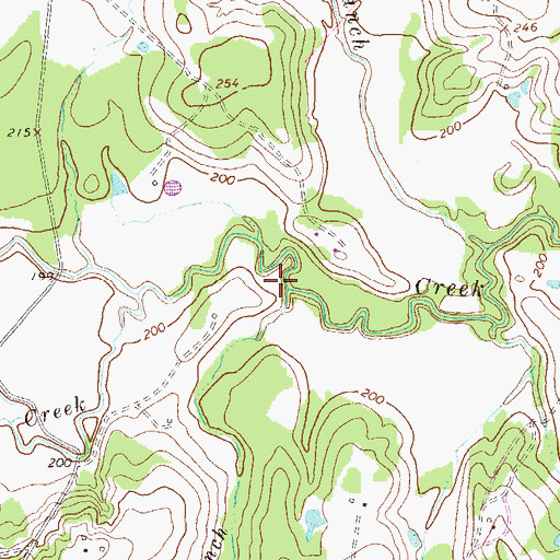 Topographic Map of Black Branch, TX