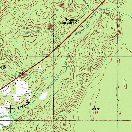 Topographic Map of Black Branch, TX