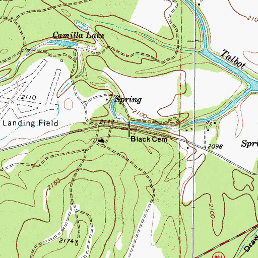 Topographic Map of Black Family Cemetery, TX