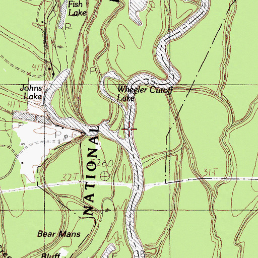 Topographic Map of Black Creek, TX