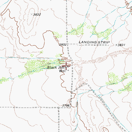 Topographic Map of Black John Well, TX
