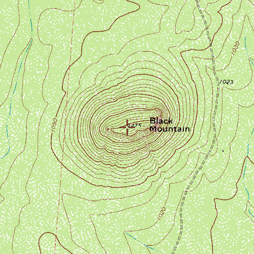 Topographic Map of Black Mountain, TX