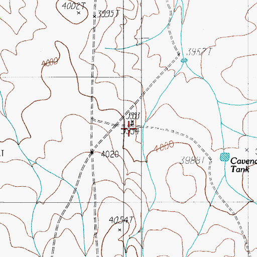 Topographic Map of Black Mountain Windmill, TX