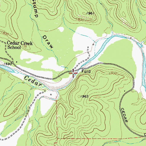Topographic Map of Black Stump Draw, TX