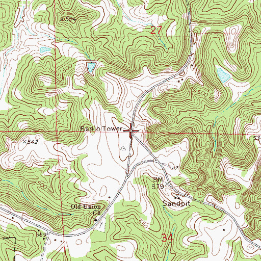 Topographic Map of McGowan, AL