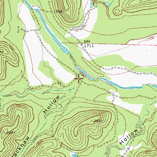Topographic Map of Blackhawk Hollow, TX