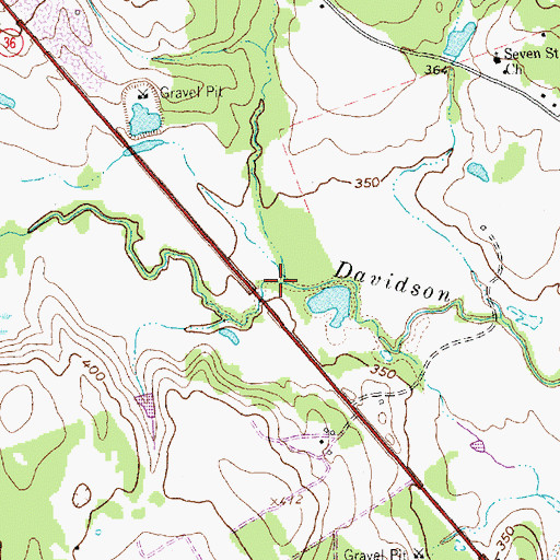 Topographic Map of Blackhawk Branch, TX