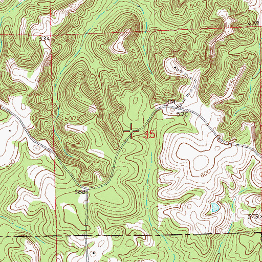 Topographic Map of McInnus School (historical), AL