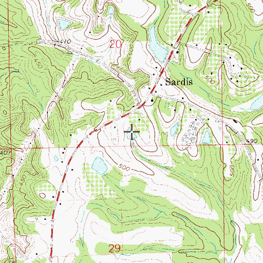 Topographic Map of Martin Lake, AL