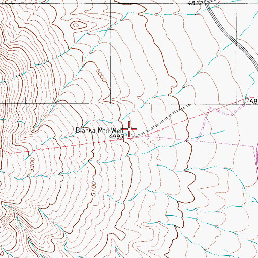 Topographic Map of Blanca Mountain Well, TX