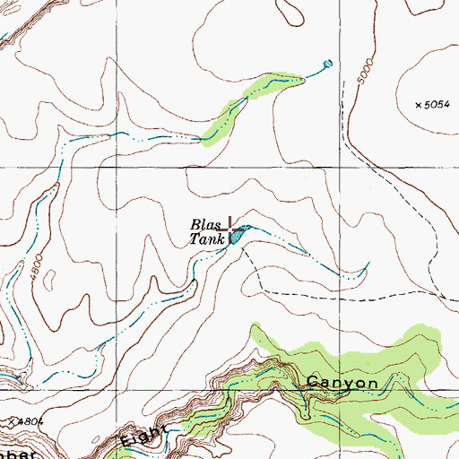 Topographic Map of Blas Tank, TX