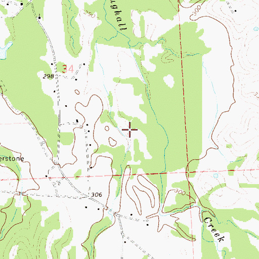 Topographic Map of Moseley Gin (historical), AL