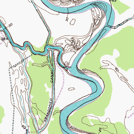 Topographic Map of Blue Creek, TX