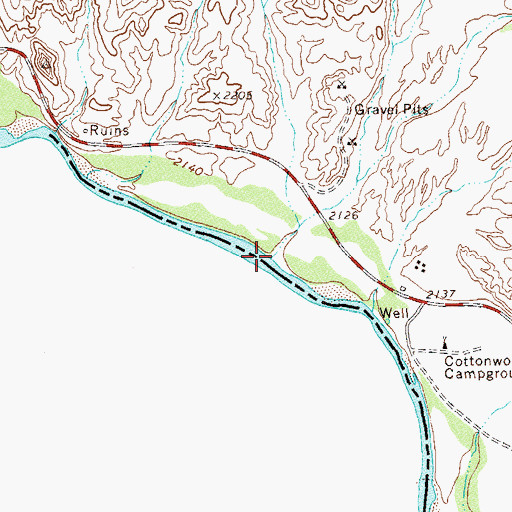Topographic Map of Blue Creek, TX