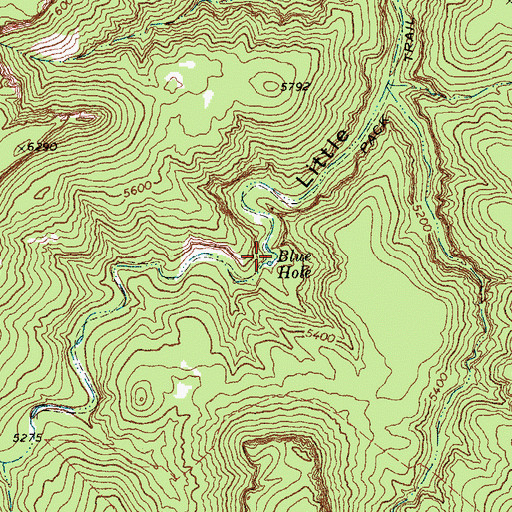 Topographic Map of Blue Hole, TX