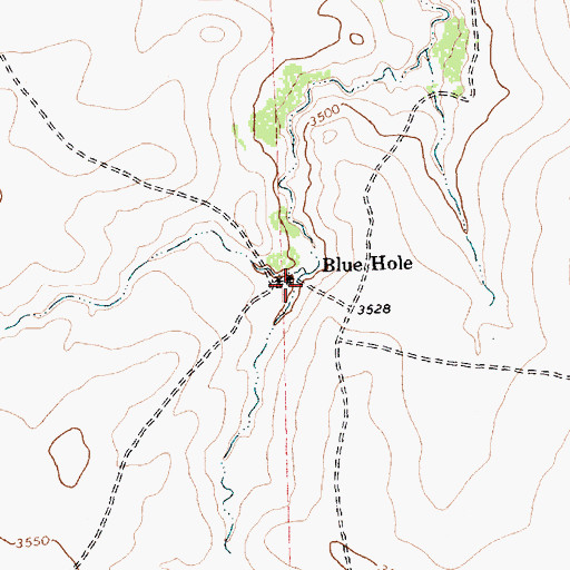 Topographic Map of Blue Hole, TX