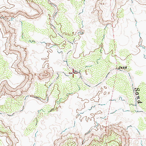 Topographic Map of Blue Hole Creek, TX