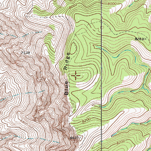 Topographic Map of Blue Ridge, TX