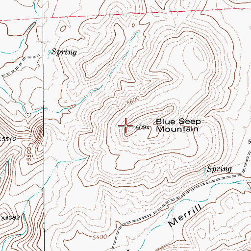 Topographic Map of Blue Seep Mountain, TX