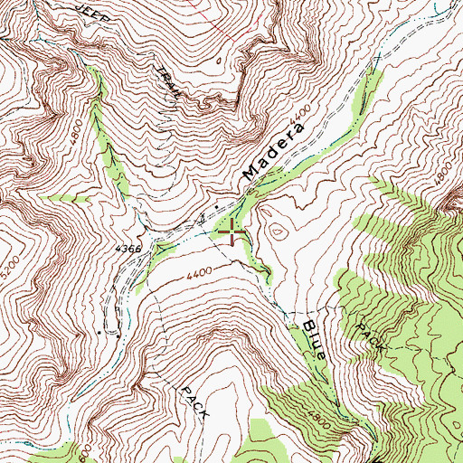 Topographic Map of Blue Waterhouse Canyon, TX