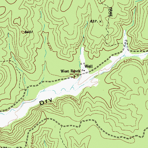 Topographic Map of West Ranch, AZ