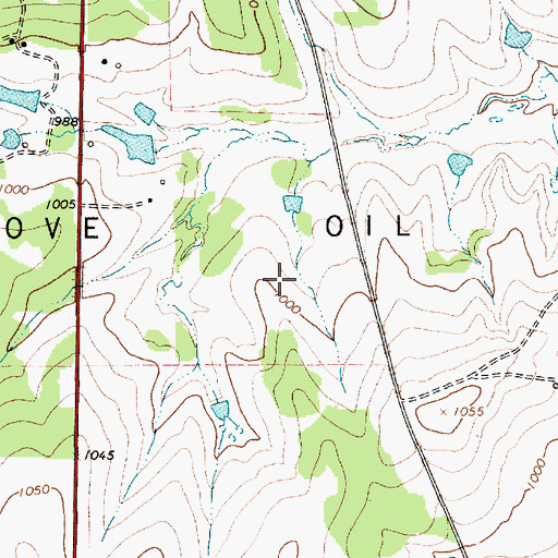 Topographic Map of Bluegrove Oil Field, TX