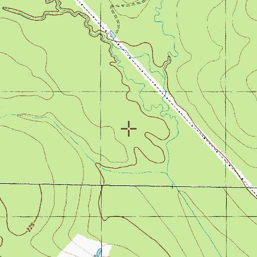 Topographic Map of Bluff Creek, TX