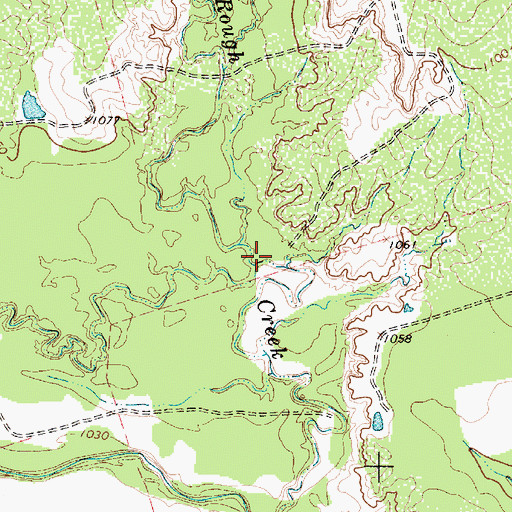 Topographic Map of Bluff Creek, TX